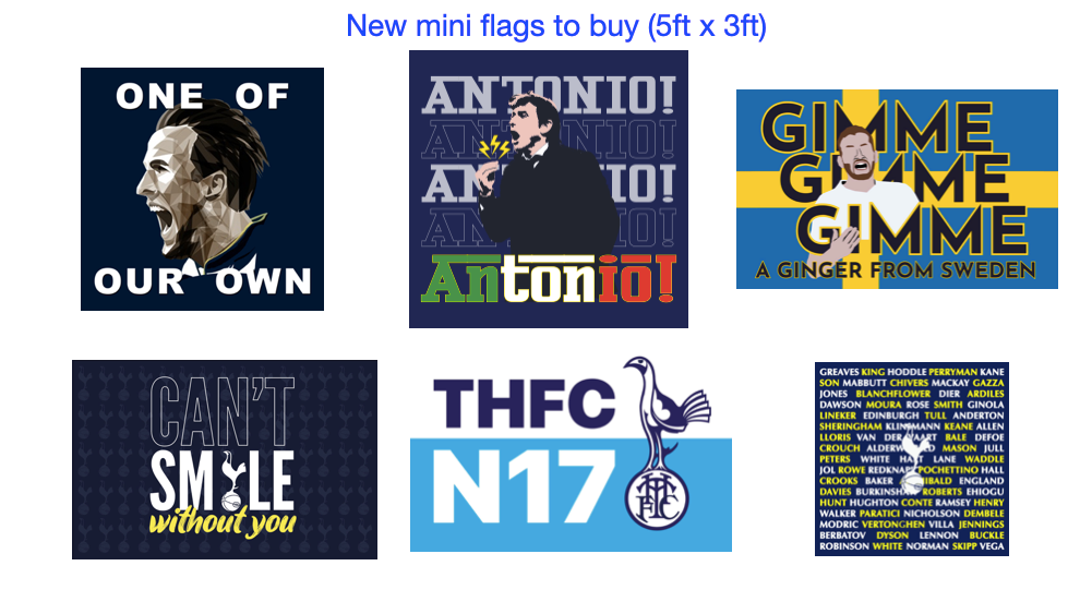 Spurs Flags - 5ft by 3ft