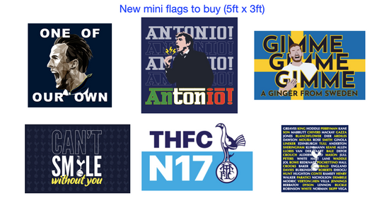 Spurs Flags - 5ft by 3ft